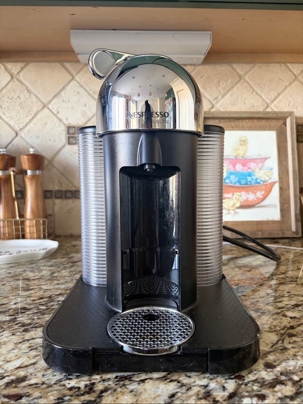 Nespresso Espresso Machine - Black with Chrome Accents
